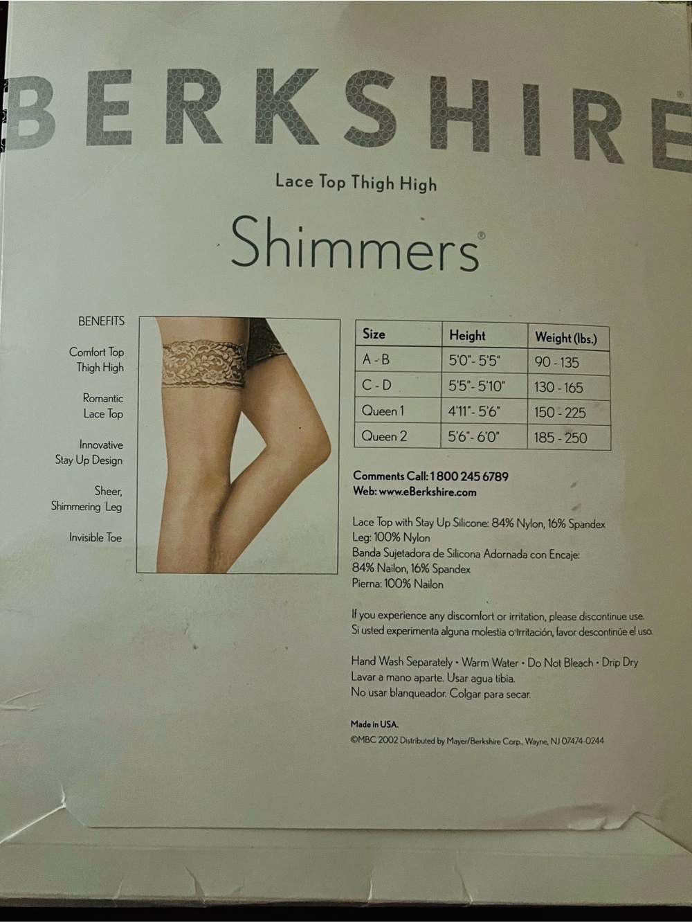 Berkshire Nude Lace-Top Sheer Thigh Highs - Picture 2 of 2